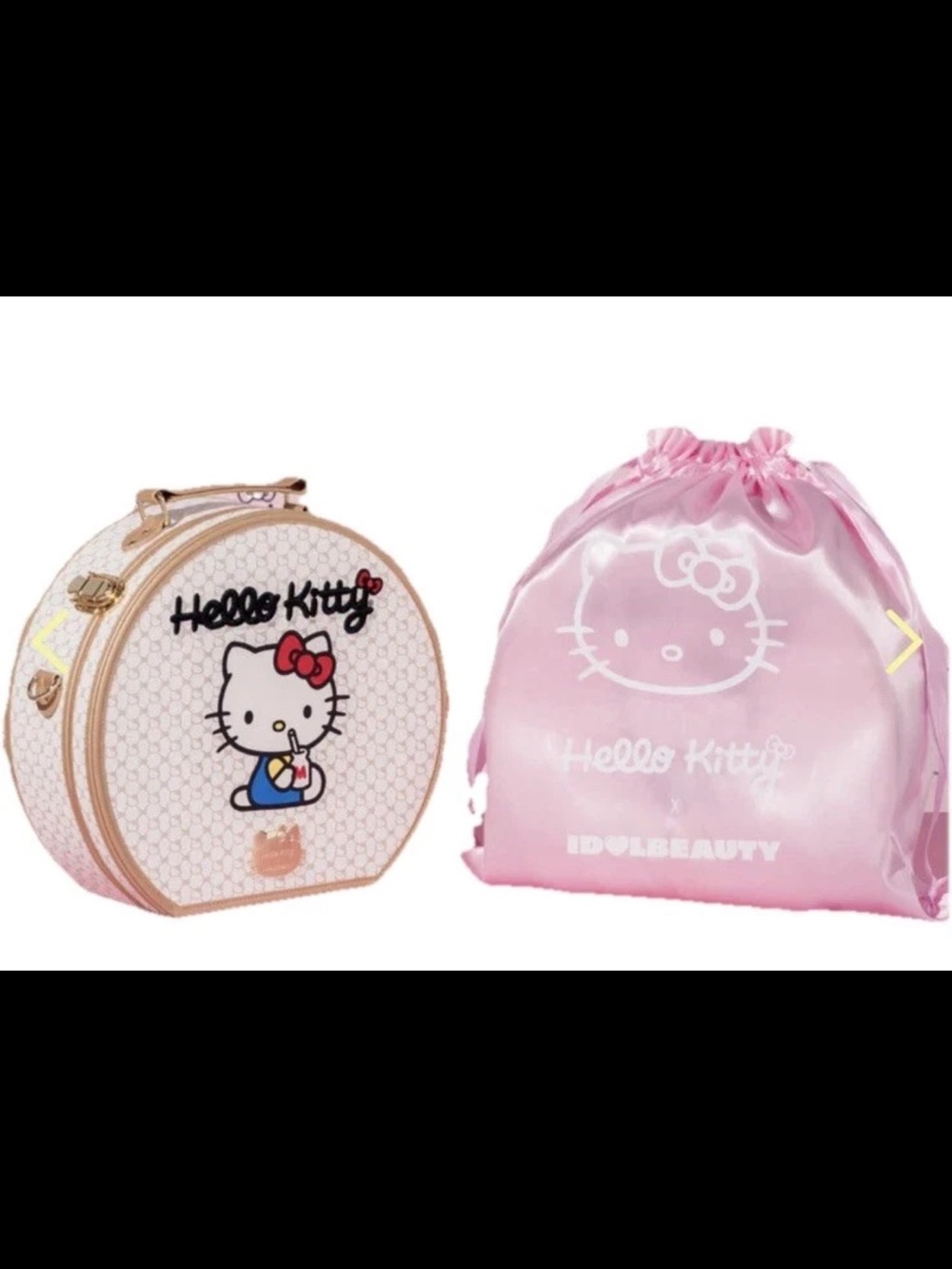 Hello Kitty Travel Bag Luxury Embroidery Vegan Leather Weekender Rare NEW